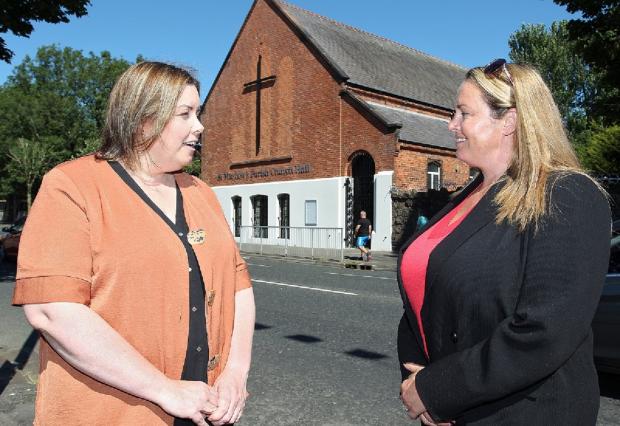 Communities Minister Deirdre Hargey is pictured with Ciara Lappin, Technical Director at Doran Consulting as