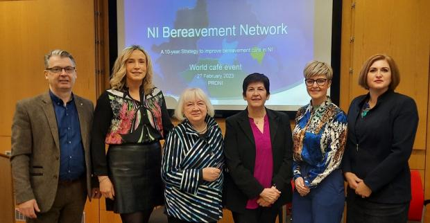 Patricia Donnelly Chair Bereavement Network NI with Trust Bereavement Coordinators