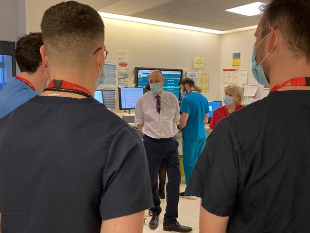 Permanent Secretary Peter May visits Antrim Area Hospital Emergency Department
