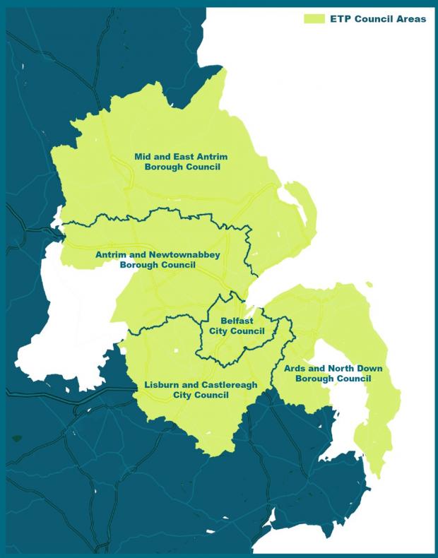 Eastern Transport Plan 2035 - Map of Council boundaries