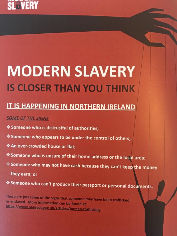 Modern day slavery poster